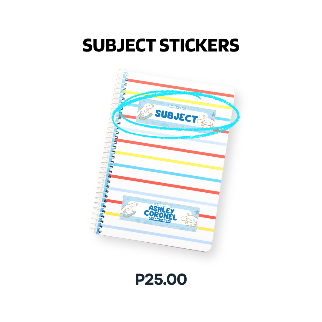 SUBJECT STICKERS